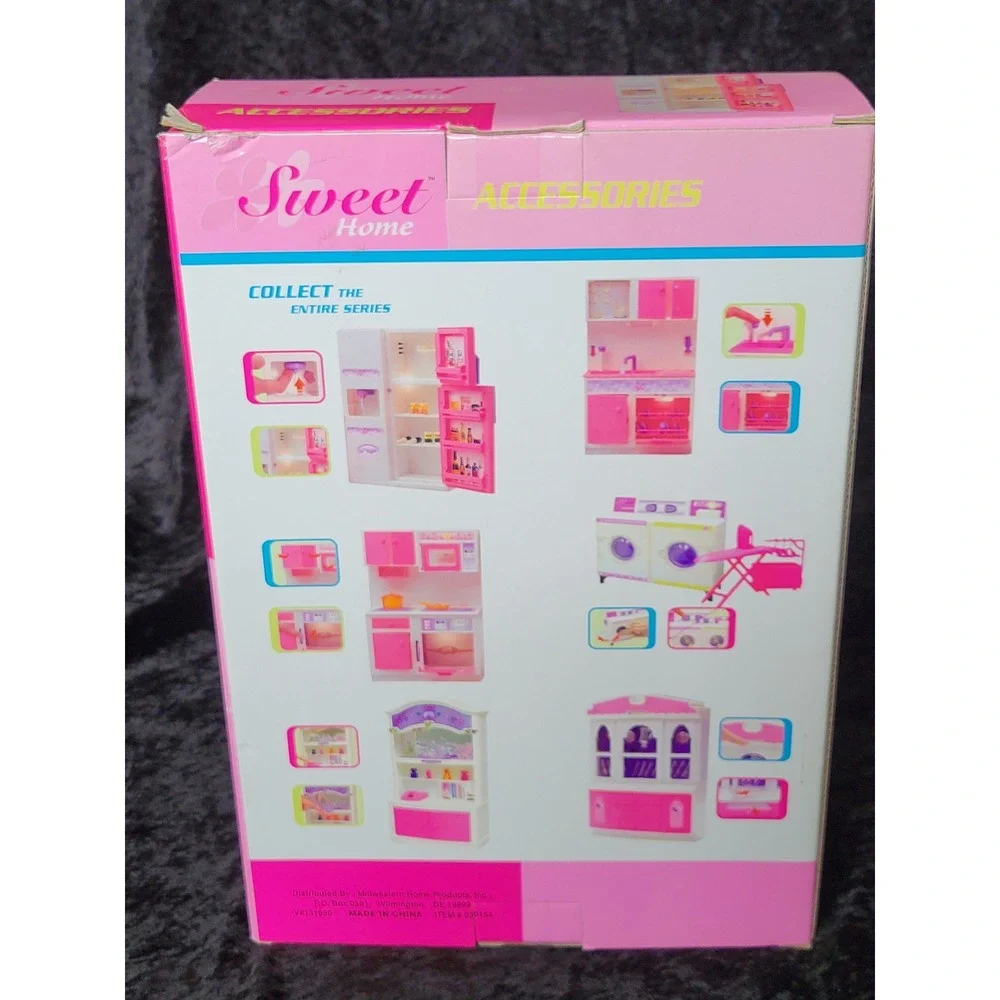Vtg Goldlok Sweet Home Barbie Size Doll Furniture Lot NIB Vanity Refrigerator